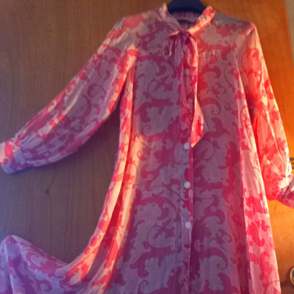 RARE VINTAGE 70's I.MAGNIN Summer   Lounge Dress